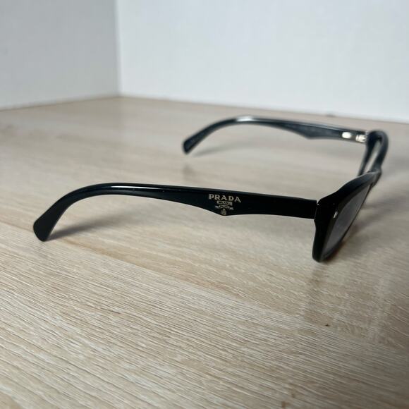 Prada VPR 16N 1AB-1O1 Eyeglasses Black Cat Eye PARTS ONLY 53-18 135 Italy - Picture 9 of 9